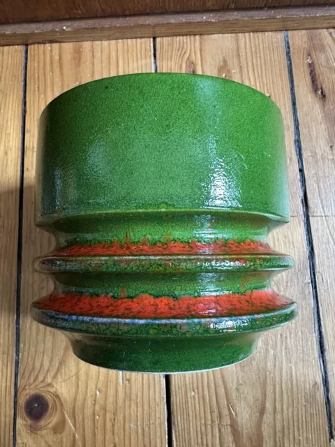 Fohr # Fat Lava Blumentopf Übertopf Planter # Ø 10cm German pottery WGP 70er UFO