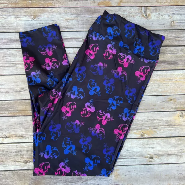 Mickey Minnie Mouse Ears Ombre Women's Leggings TC Plus Size 12-20