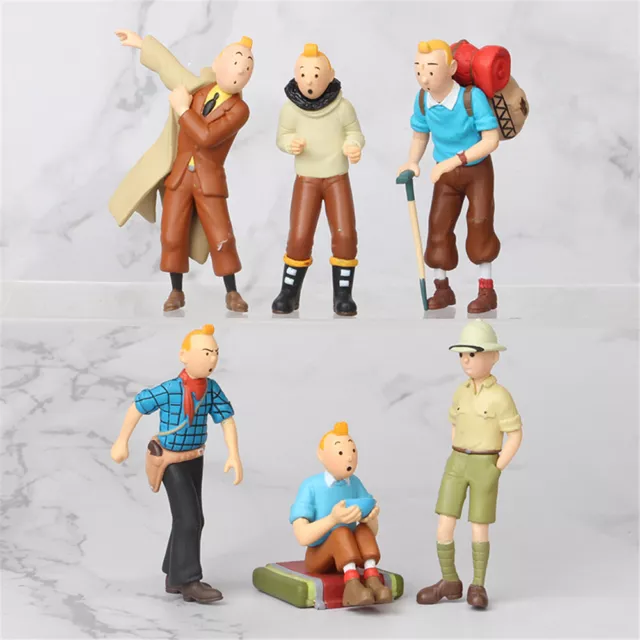 The Adventures Of Tintin Movies Action Figure Kids 6 PCS/SET