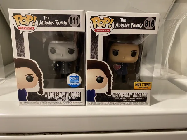 The Addams Family Wednesday Addams Funko Pop Set 811 And 816