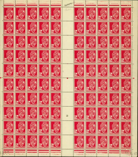 Algeria 1942- French Colony - MNH. Yvert Nr.: 191. Sheet of 100 (EB) AR1-00402