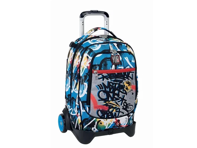 Trolley Zaino YUB Colorful Graffiti #2 2 ruote Staccabile - Scuola 2023 - 2024