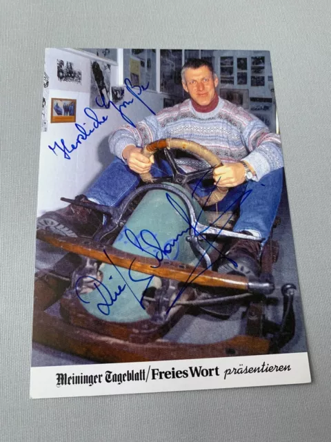 DIETMAR SCHAUERHAMMER 2 x Olympiasieger 1984 Bob signed Autogrammkarte 10x15