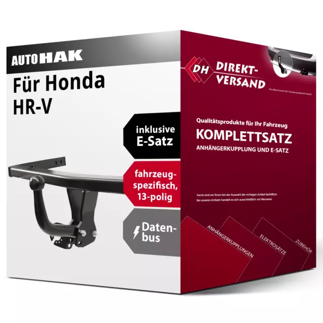 Für Honda HR-V RU (Auto Hak) Anhängerkupplung starr + E-Satz 13pol spezifisch