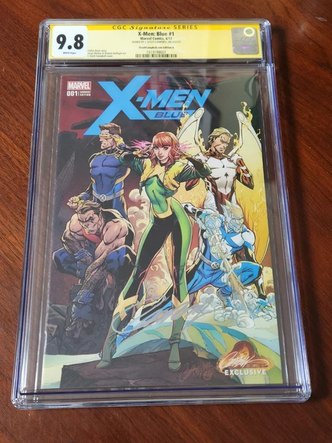 X-Men: Blue #1 CGC 9.8 SS  JSC J. Scott Campbell Autograph Cover A