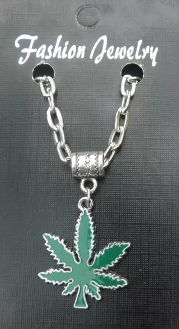 Cannabis Collier 50.8cm Ou 61cm Chaîne Marijuana Pot Herbe Drogue Breloque