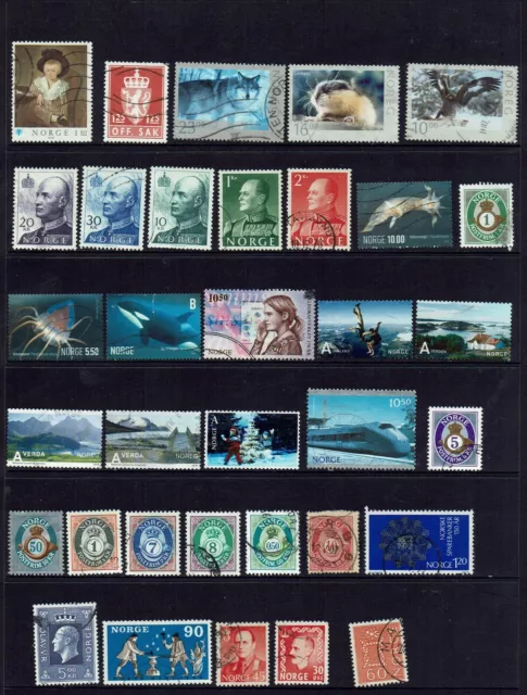 Norway Collection of 34 Stamps . Mixed lot of interesting stamps . Used