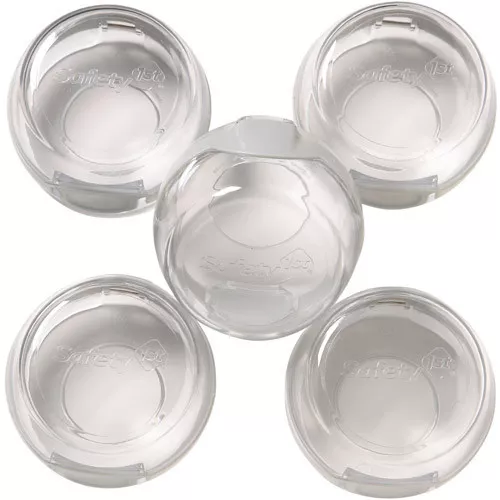 Safety 1st 5 Pack Clear View Stove Knob Hinged Covers 48409 Child Proof - 72312 3