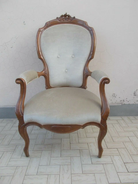 Antica Poltrona L.filippo Noce In Ordine