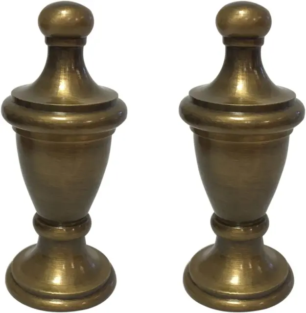 Royal Designs Simple Vase Design 2.5" Lamp Finial for Lamp Shade, Antique Brass