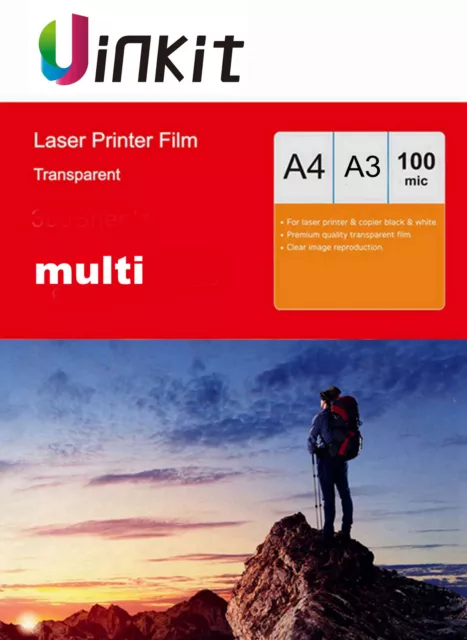 A3  A4 Clear OHP Film Overhead Project Film For Laser Printer Only Uinkit