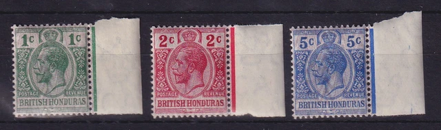 British Honduras (Belize) 1915 Georg V.. Mi.-Nr. 76-78 Randstücke postfrisch **