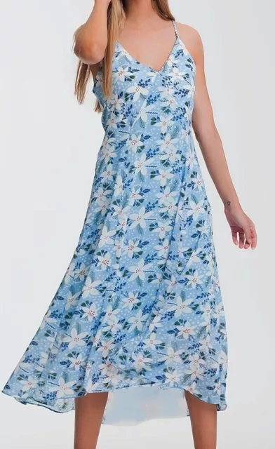 Abito donna sexy lungo estivo floreale vestito vestiti lunghi prendisole da L 46