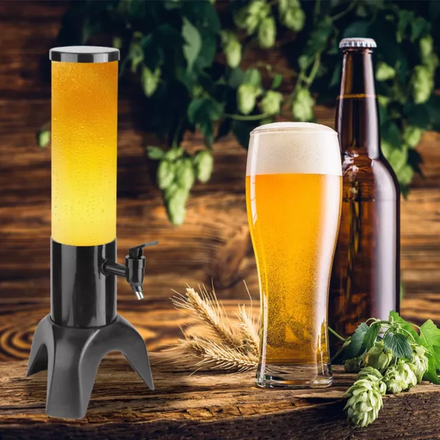 1.5L Three‑legged Clear Beer Tower Beverage Dispenser For Parties Home Bar SG