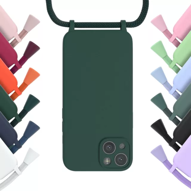 EAZY CASE für Apple iPhone 13 Hülle mit Band Handykette Silikon Cover Smartphone