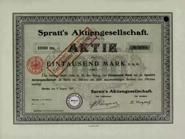 Spratt's AG 1917 Berlin Rummelsburg Lichtenberg VEB Futtermittel Hundekuchen TOP