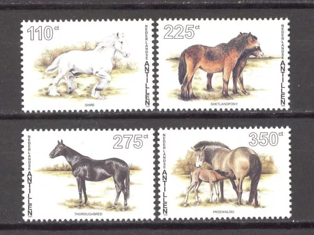 Animales, animales, caballos - Niederl. Antillas - ** Estampillada sin montar o nunca montada 1996