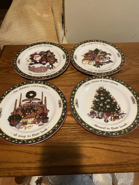 Portmeirion Studio Christmas Story Susan Winget Four Place Setting/16PCS