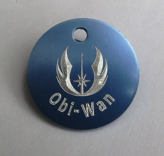 Star Wars Jedi Dog Cat Pet Id Tag Personalised With Pets Name & Your Details