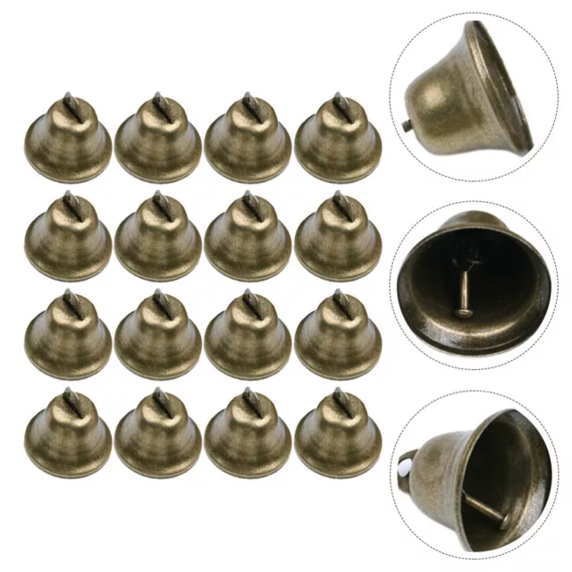 16Pcs Schlittenglocken aus Messing Mini-Bronze-Glocke Messingglocke