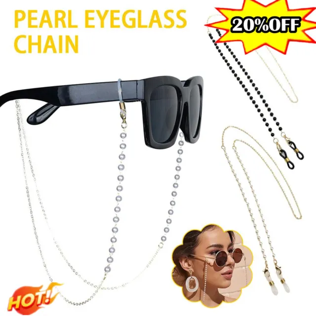 Glasses Chain Rope Lanyard Pearl Beaded Sunglasses Strap Spectacles Read Gift UK