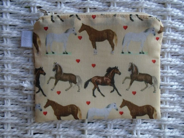 Portafoglio porta carte cavalli beige pony regalo cavallo pony moneta compleanno