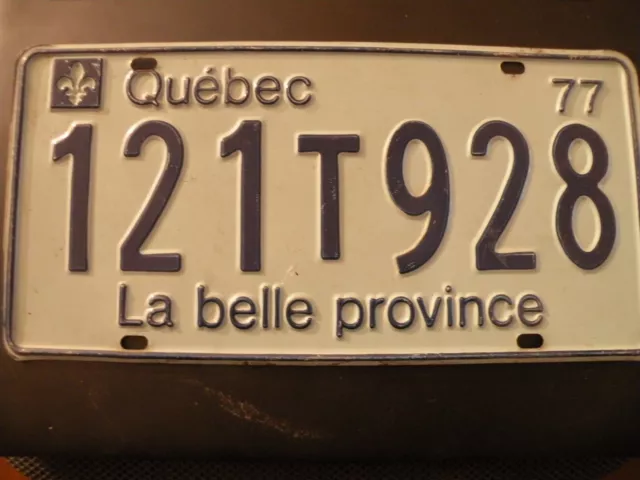 Plaque Minéralogique Tôle QUEBEC La belle province