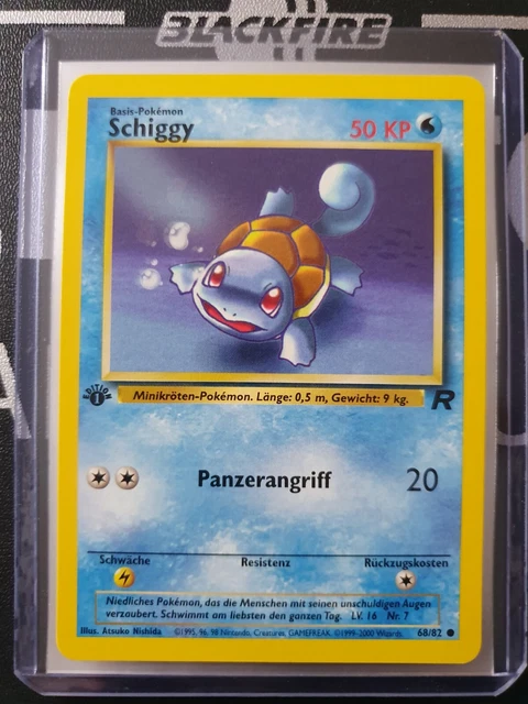 Carta Pokemon 1. Schiggy Edition - 68/82 - 1. Edition Team Rocket - tedesco - quasi nuovo