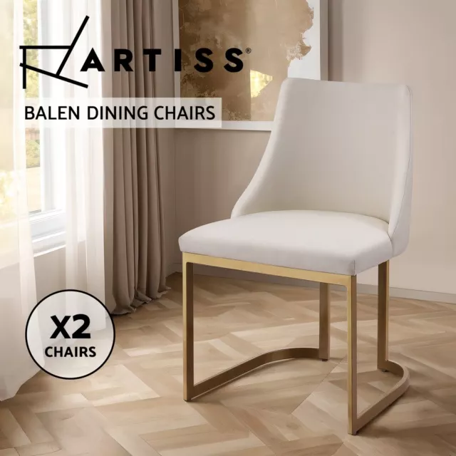 Artiss Dining Chairs Retro Chair Cafe Kitchen Modern Semi-circle Base Fabric x2