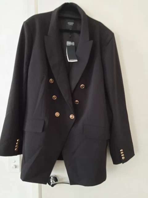 BNWT PORTMANS CURVE Womens Black Fully Lined Long Sleeve Jacket