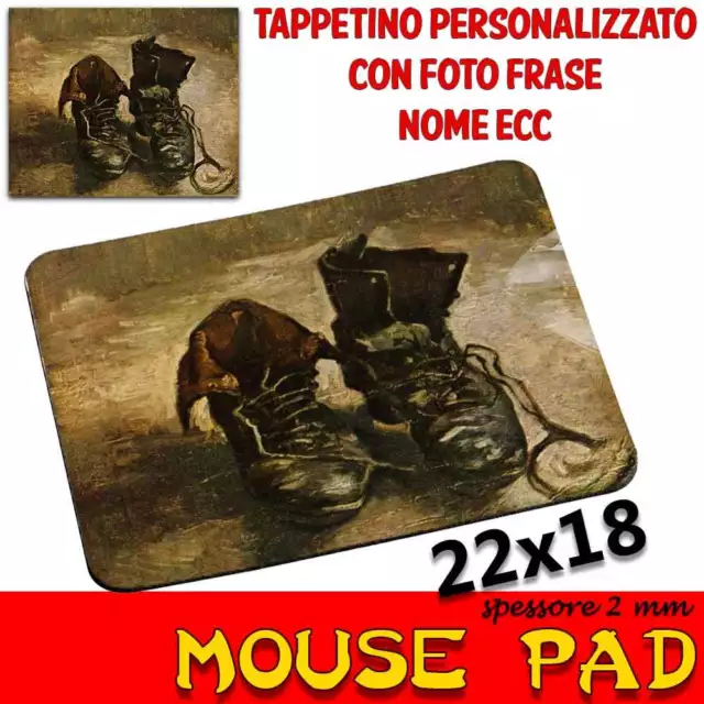 Tappetino Mouse Pad personalizzabile sp 2mm Collezione Van Gogh un paio di scarp