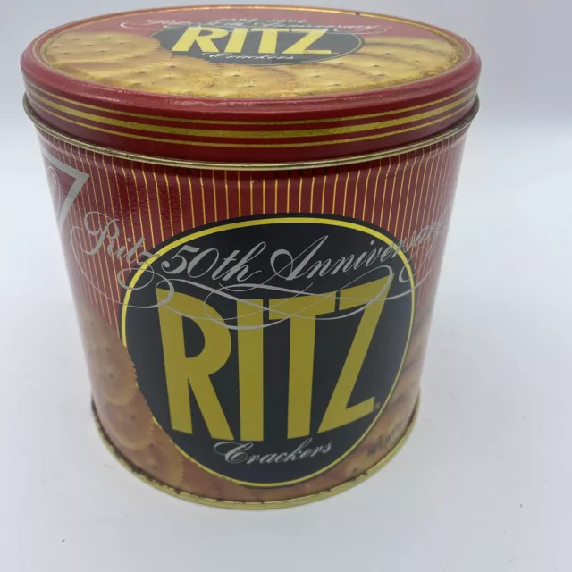 Nabisco RITZ Crackers 50th Anniversary Vintage Tin 1984 Empty