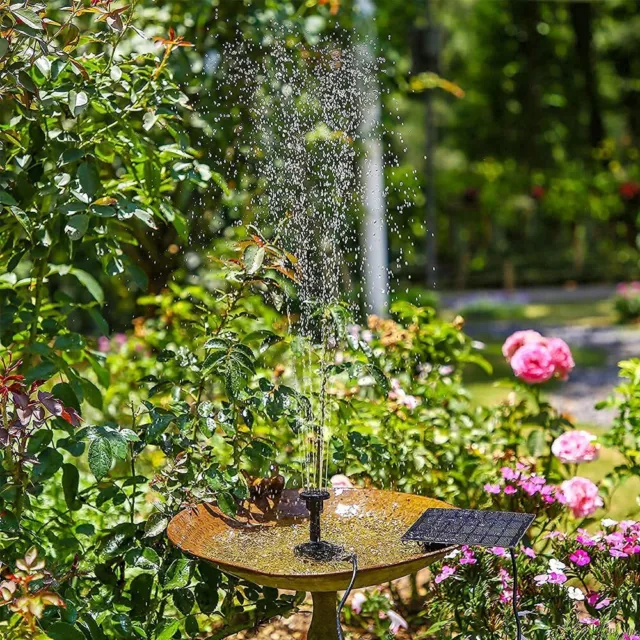 Fuente de energía solar sumergible bomba de agua flotante pájaro baño estanque piscina jardín 2