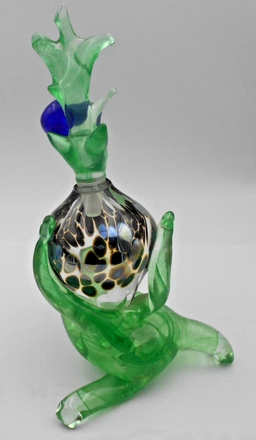 ANCIEN VASE EN VERRE SOUFFLÉ signé J M GAUTHIER 1978 EUR 389,35 - FR