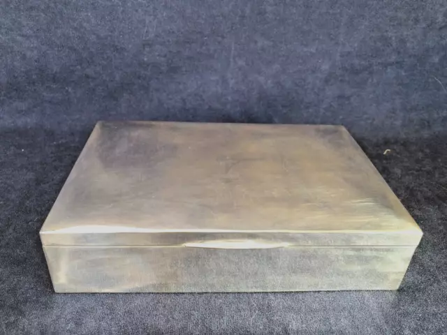 Antique German Hinged 800 Silver Box by Joh's Flohr Cassel with Wooden Liner