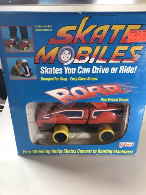 Rare Vintage 1986 Red Corvette Galoob Skate Mobiles Real Engine Sound NEW Skates