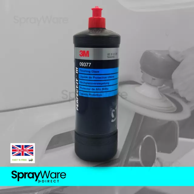 3M 09377 High Gloss Perfect It Finishing Glaze Finish 1L Contains Carnauba Wax