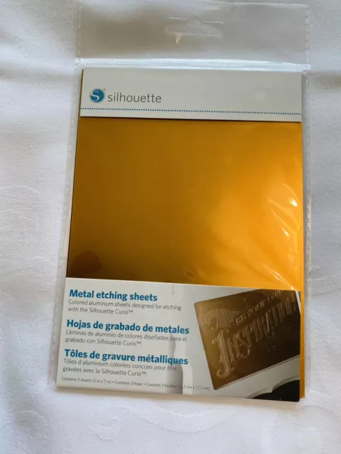 Silhouette Curio Metall Ätzblätter 5""x7"" 3 Stück Neu