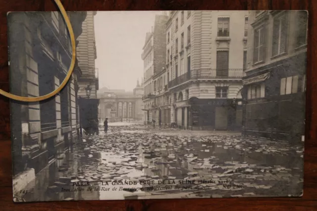 CPA AK 1910 Floodation Paris Rue de Bourgogne crue de la seine