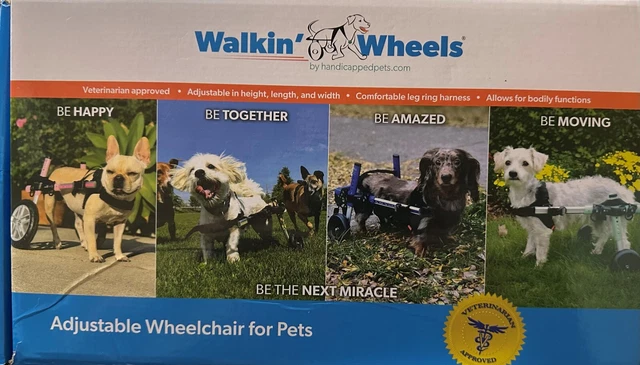 Dog Wheelchair & Front Vest for Small Dogs - By Walkin' Wheels 