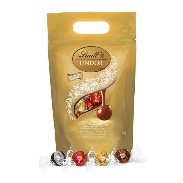 0,8kg Lindt Lindor Schokoladenkugeln Mix 4 Sorten Pralinen Mischung NEU MHD 6/24