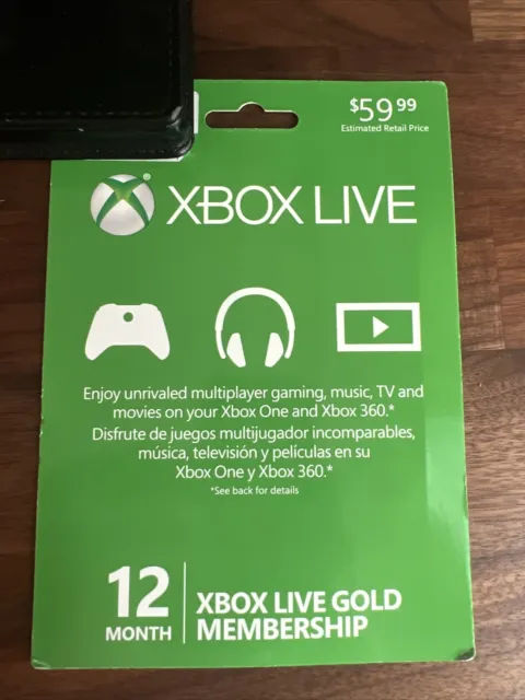Microsoft Xbox Live 12-Month Gold Subscription Card