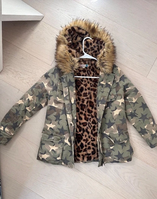KIDS VINTAGE HAVANA Camo Jacket with fur lined attached hood 75.00 PicClick