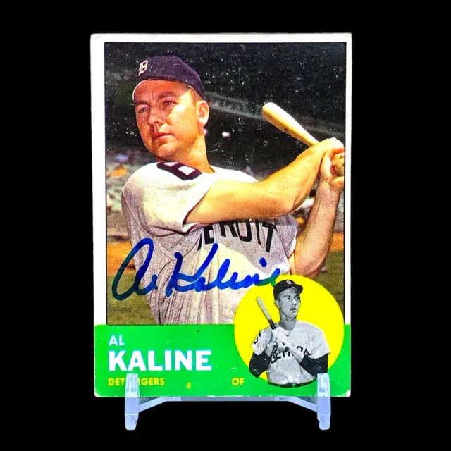 Al Kaline HOF Auto 1963 Topps #25 Autographed - Signed Detroit Tigers