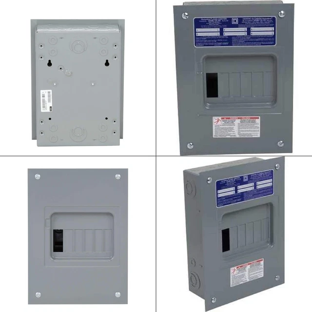 Homeline 100 Amp 6-space 12-circuit Indoor Flush Mount Main Lug Load Center Wi