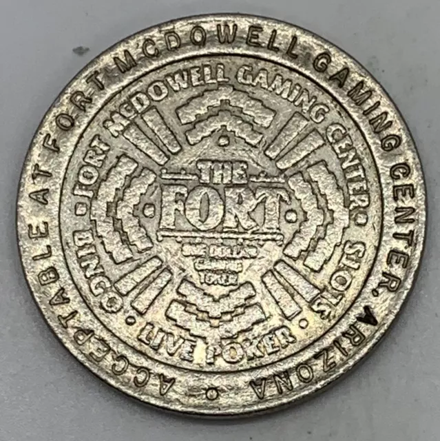 The Fort McDowell Gaming Center $1 Casino Slot token Fort McDowell Arizona 1993 The Fort McDowell Gaming Center $1 Casino Slot token Fort McDowell Arizona 1993