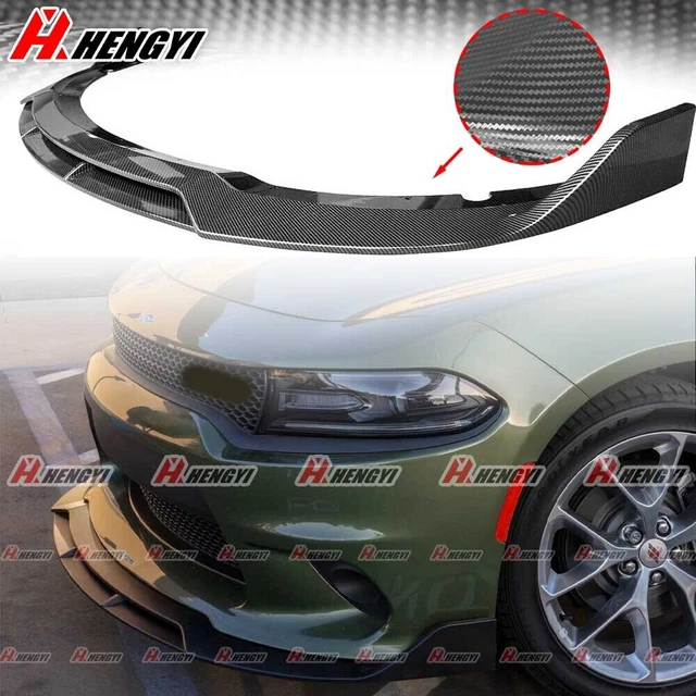 FOR DODGE CHARGER 1522 V3Style Carbon Fiber Look Front Splitter