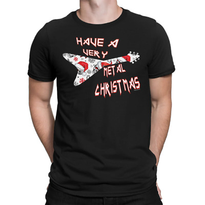 Very Metal Christmas Mens Womens ORGANIC T-Shirt Heavy Guitar Music Gift Present