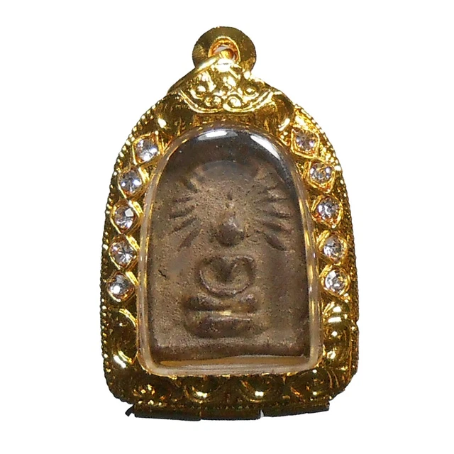 Hot Real Lp Boon Old Thai Buddha Amulet Rich Money !!!