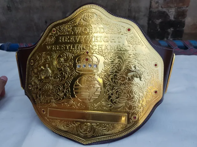 WCW world heavyweight Big Gold championship Belt Wrestling Replica Title 4mm